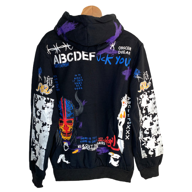 Graffiti hoodie black Outlet