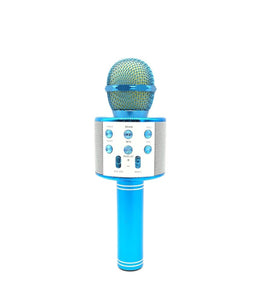 Wireless blue tooth karaoke microphone - Blue