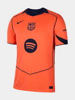 Load image into Gallery viewer, Nike Mens Barcelona 3rd 25/26 Mango/Navy Stadium Jersey
