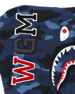 Load image into Gallery viewer, Navy Blue Bape full zip Hoodie
