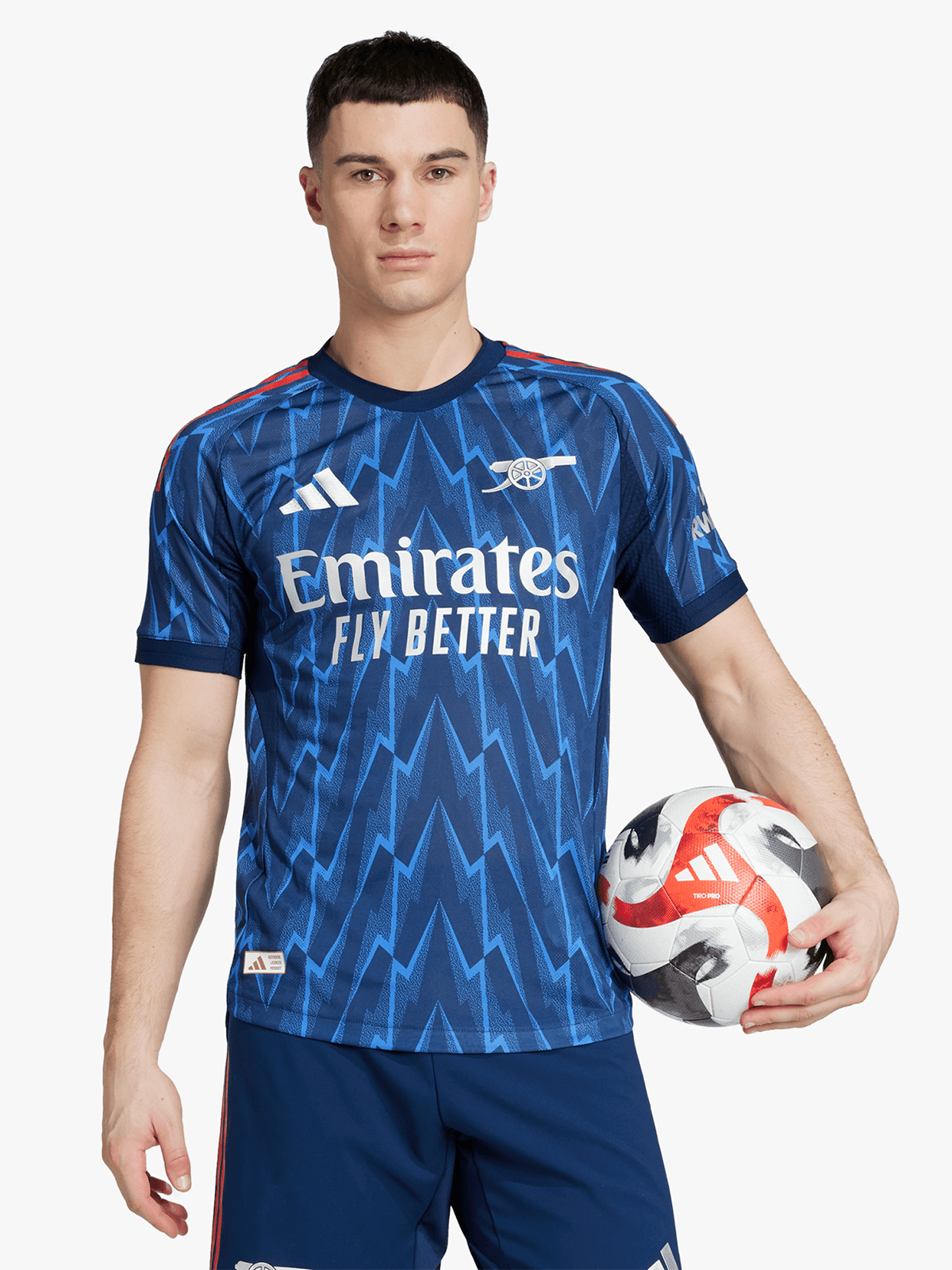 adidas Mens Arsenal Away 25/26 Navy Blue Authentic Jersey