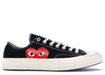 Load image into Gallery viewer, COMME DES GARÇONS PLAY X CONVERSE CHUCK 70 OX ‘BLACK’
