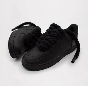 Air Force 1 Black “Rope Laces”