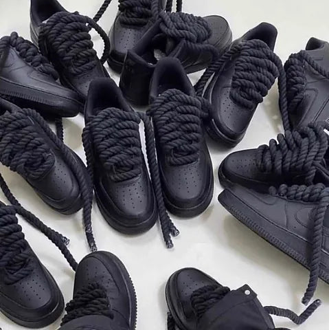 Air Force 1 Black “Rope Laces”