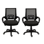Load image into Gallery viewer, Office Chairs Ergonomic Mid-Back -2 Pack –Black Color
