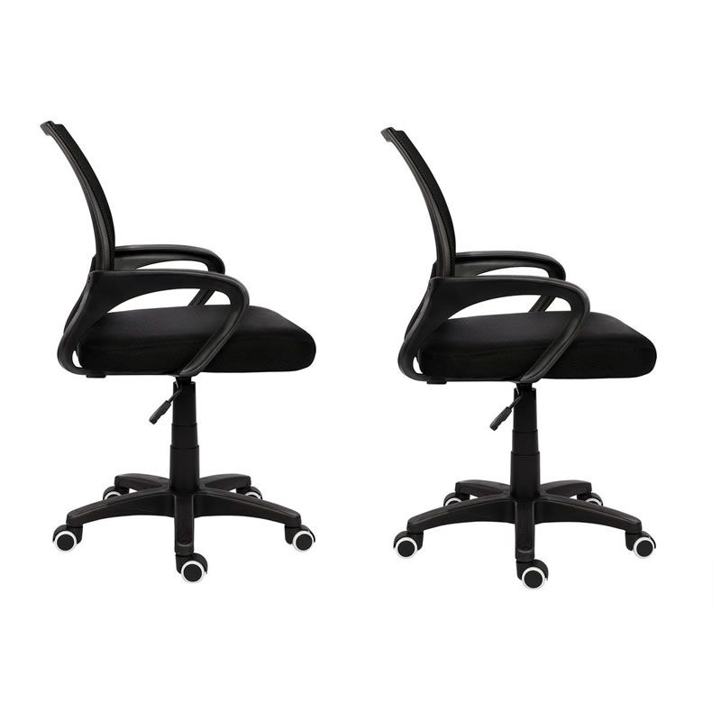Office Chairs Ergonomic Mid-Back -2 Pack –Black Color