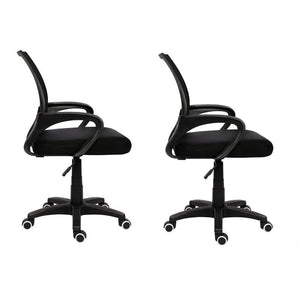 Office Chairs Ergonomic Mid-Back -2 Pack –Black Color