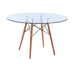 Load image into Gallery viewer, 5 Piece Glass Table and White Wooden Leg Chairs (Set)
