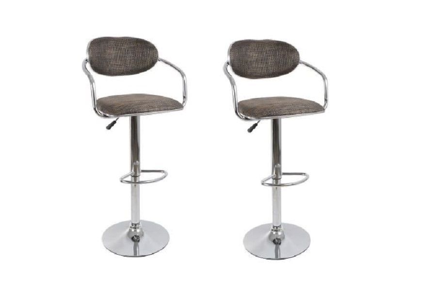 Rattan Barstool with Gaslift and Swivel function - Set of 2