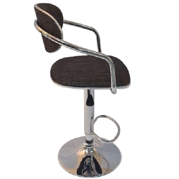Rattan Barstool wth Gaslift and Swivel function - Dark Brown