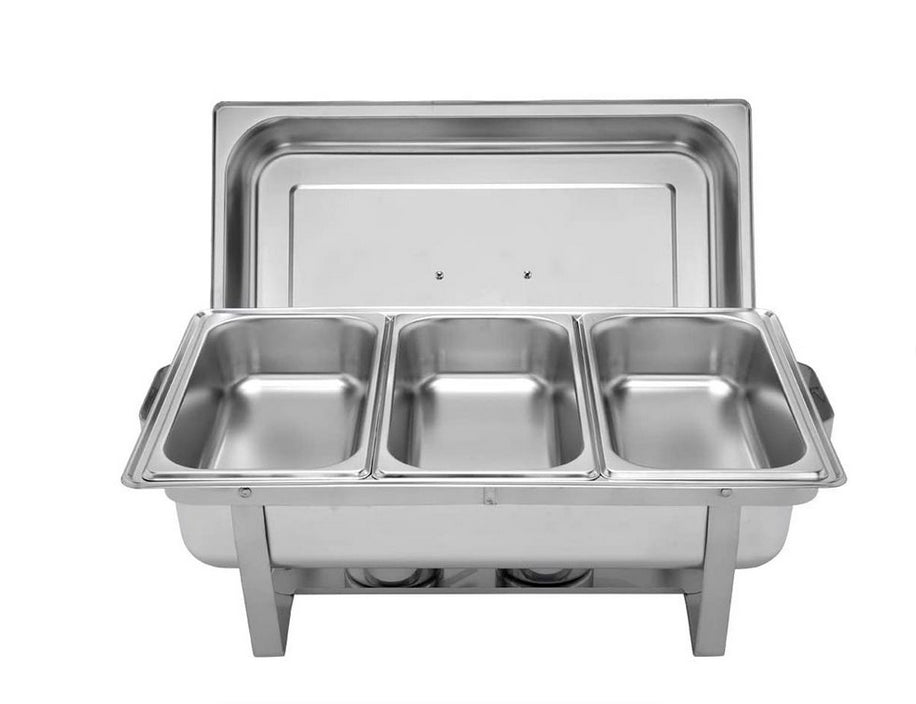 Food Warming Triple Pan Chafing Dish