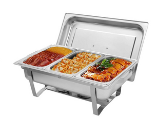 Food Warming Triple Pan Chafing Dish