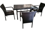 Load image into Gallery viewer, Patio / Balcony / Outdoor / Garden Set - Four Seater - Brown Colour
