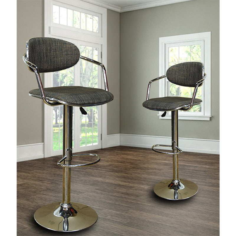 Rattan Barstool wth Gaslift and Swivel function - Dark Brown