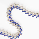Load image into Gallery viewer, Iced Out Cuban Silver and Blue in Zirconia Jewels-0000Art-
