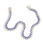 Load image into Gallery viewer, Iced Out Cuban Silver and Blue in Zirconia Jewels-0000Art-
