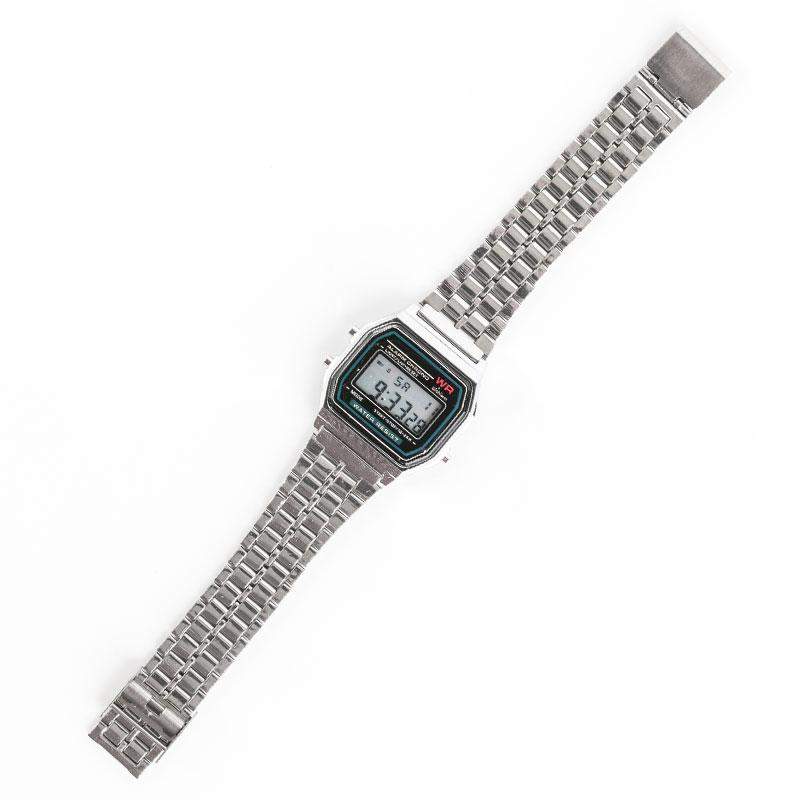 Retro Classic Design Steel Digital Wristwatch (silver)-0000Art-