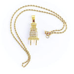 Load image into Gallery viewer, Iced Out Plug Necklace-0000Art-
