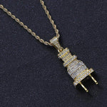 Load image into Gallery viewer, Iced Out Plug Necklace-0000Art-Mr price, superbalist, shein, men&#39;s necklace, women&#39;s necklace Mr price, superbalist, shein, men&#39;s necklace, women&#39;s necklace personalised jewellery-diamond jewellery-fashion accessory-jewelry stores-jewelry stores near me-pearl necklace- choker necklace-gold jewellery-jewellery set-body jewelry-men&#39;s jewelry-nose stud-opal engagement ring-polymer clay earrings-lovisa online-jewellery online-long earrings-the jeweller-stainless steel jewelry-Gucci Jwelry 
