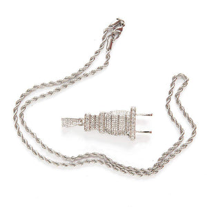 Iced Out Plug Necklace-0000Art-