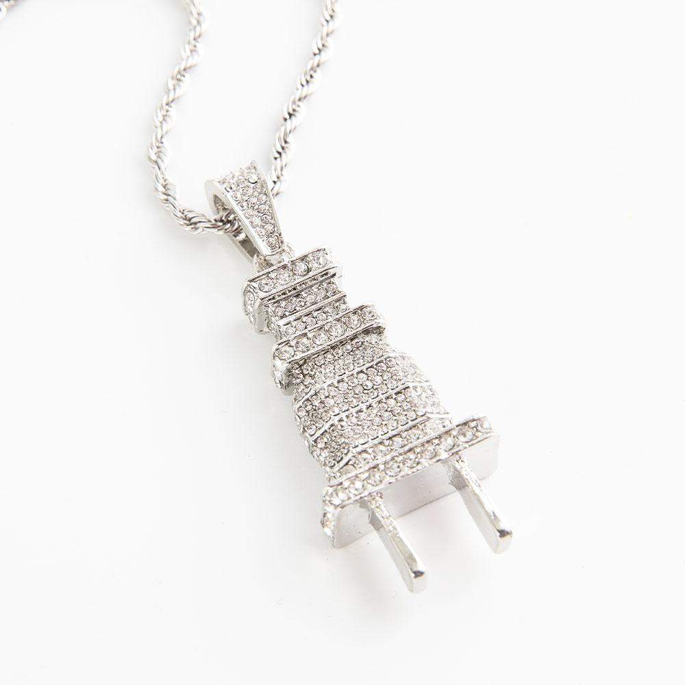 Iced Out Plug Necklace-0000Art-