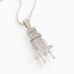 Load image into Gallery viewer, Iced Out Plug Necklace-0000Art-

