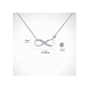 Anillo De Corozan Infinity 14k Gold Plated Diamond CZ Pendant Necklace - 0000Art