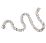 Load image into Gallery viewer, Iced Out Silver Cuban Chain in Zirconia Jewels - 0000Art
