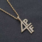 Load image into Gallery viewer, 4PF “Four Pockets Full” Lil Baby Inspired Iced CZ  Pendant (Gold)
