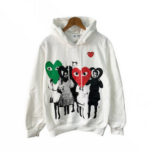 Play Comme des Garçons family white hoodie
