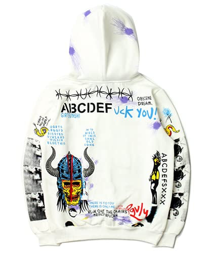 VLONE white graffiti hoodie