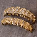 Load image into Gallery viewer, Gold Grills with Zirconia Baguette - 0000Art
