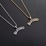 Load image into Gallery viewer, Blessed  CZ Pendant with Rope Chain
