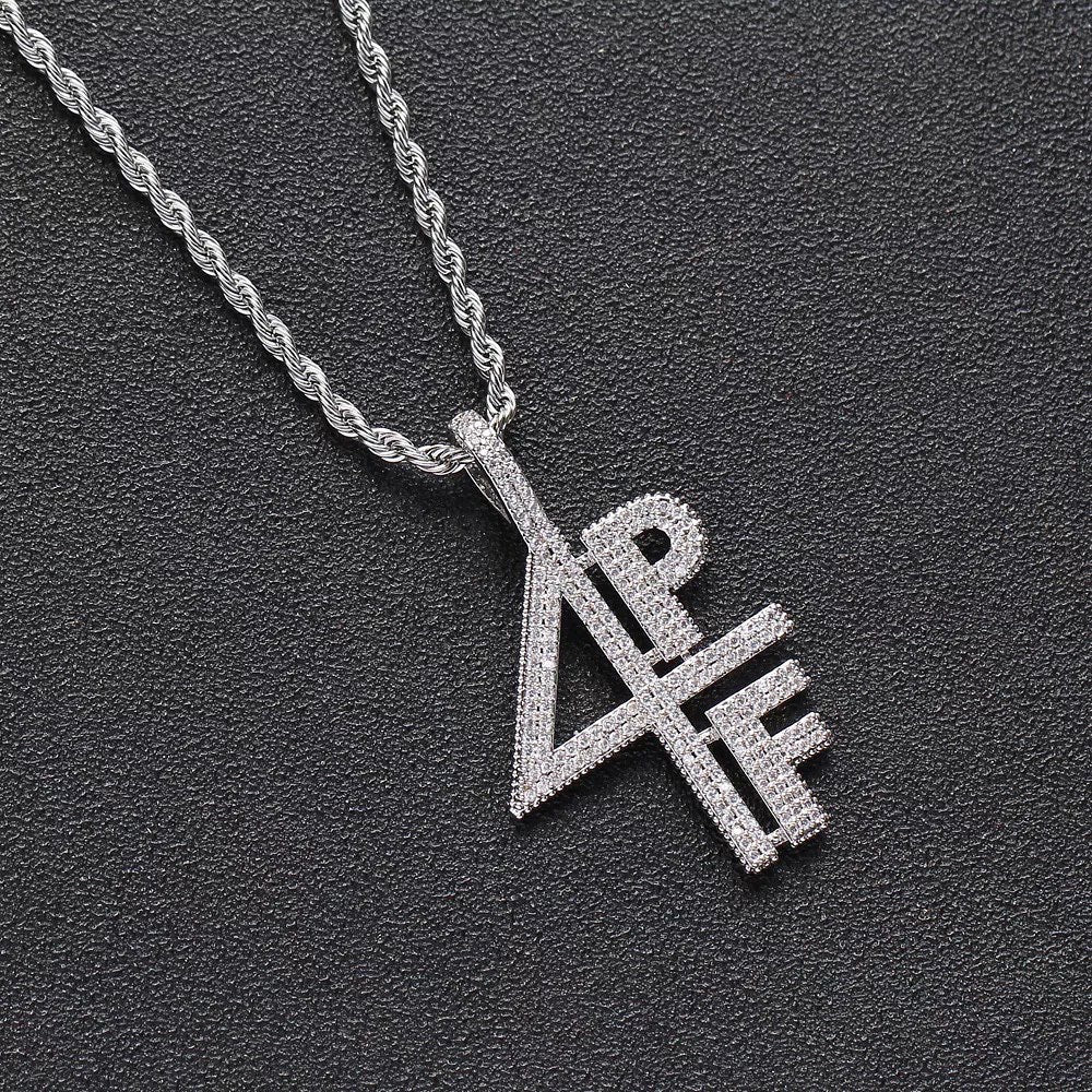 4PF “Four Pockets Full” Lil Baby Inspired Iced CZ Pendant (silver)