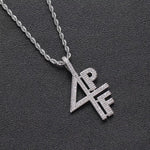 Load image into Gallery viewer, 4PF “Four Pockets Full” Lil Baby Inspired Iced CZ Pendant (silver)
