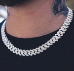 Load image into Gallery viewer, iced out cuban link chain in zirconia jewels - Mr price, superbalist, shein, men&#39;s necklace, women&#39;s necklace  Mr price, superbalist, shein, men&#39;s necklace, women&#39;s necklace personalised jewellery-diamond jewellery-fashion accessory-jewelry stores-jewelry stores near me-pearl necklace- choker necklace-gold jewellery-jewellery set-body jewelry-men&#39;s jewelry-nose stud-opal engagement ring-polymer clay earrings-lovisa online-jewellery online-long earrings-the jeweller-stainless steel jewelry-Gucci Jwelry
