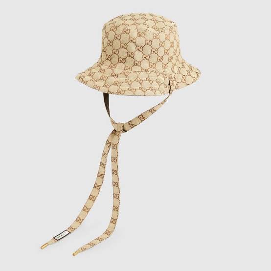 Gucci Reversible Brown Canvas GG Bucket Hat