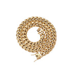 Load image into Gallery viewer, Stainless Steel Gold Cuban Link Necklace
