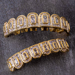 Load image into Gallery viewer, Gold Grills with Zirconia Baguette - 0000Art
