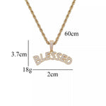 Load image into Gallery viewer, Blessed  CZ Pendant with Rope Chain
