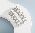Load image into Gallery viewer, White Opal Design &amp; CZ Iced Diamond Teeth Grillz
