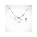 Load image into Gallery viewer, Anillo De Corozan Infinity 925 Sterling Silver Diamond CZ Pendant Necklace - 0000Art
