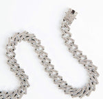 Load image into Gallery viewer, Iced Out Silver Cuban Chain in Zirconia Jewels - 0000Art
