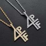 Load image into Gallery viewer, 4PF “Four Pockets Full” Lil Baby Inspired Iced CZ Pendant (silver)
