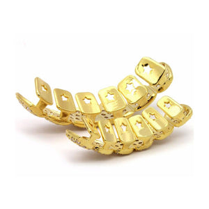 Iced Out Gold Grills with AAA Grade CZ - 0000Art