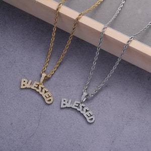Blessed  CZ Pendant with Rope Chain