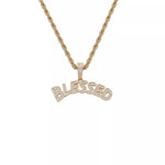 Load image into Gallery viewer, Blessed  CZ Pendant with Rope Chain
